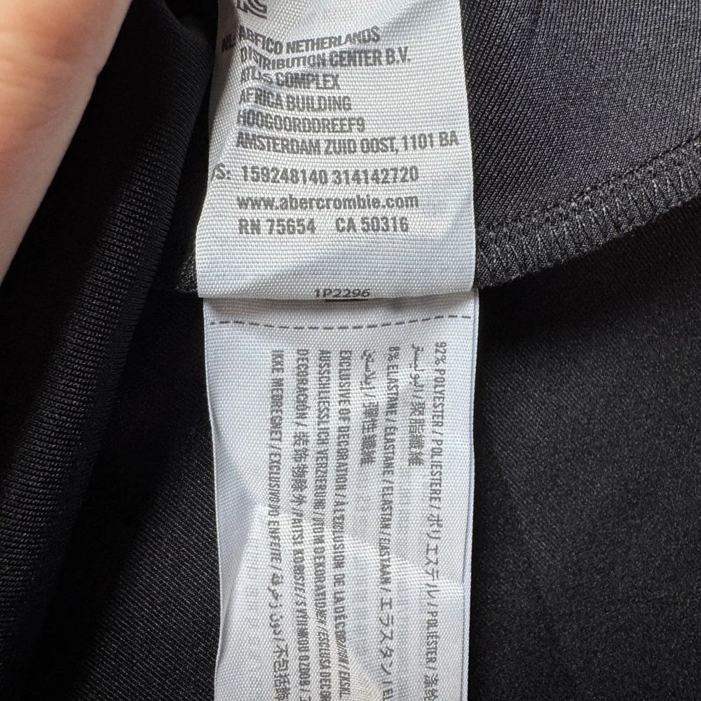 Abercrombie & Fitch Black Fit and Flare Scuba‎ Dress Medium Racerback Zip Back